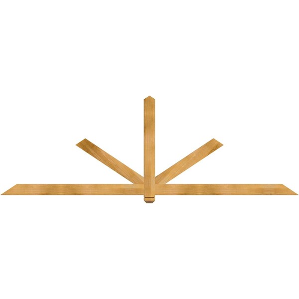Ekena Millwork Kennewick Rough Sawn Timber Gable Bracket, Western Red Cedar, 108"W x 36"H x 2"D x 4"F, 8/12 Pitch GBW108X36X0204KEN00RWR - main